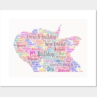 French Bulldog Animal Pet Text Word Cloud Posters and Art